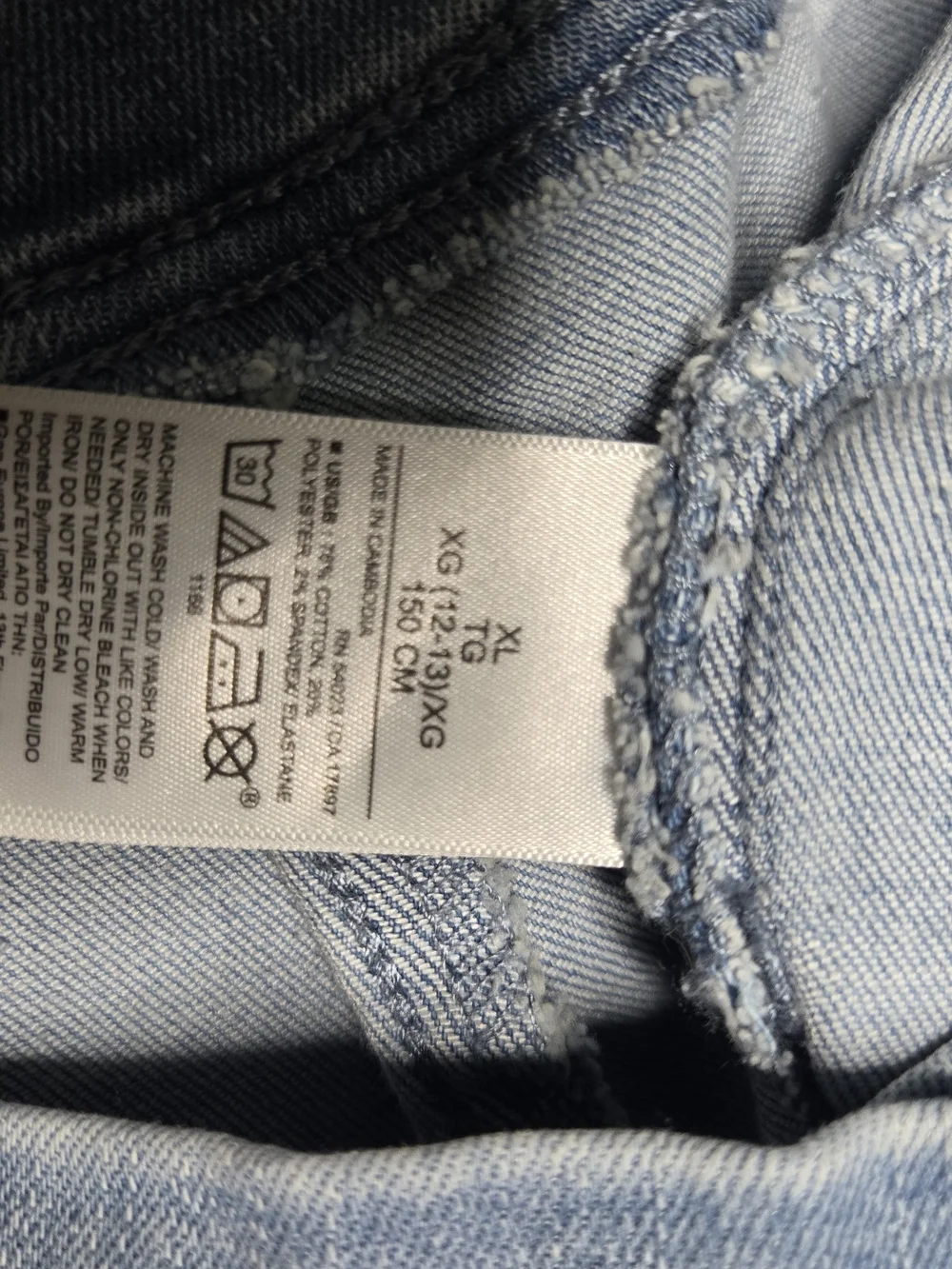 Gap Kids XL 12-13 Pull-On Bermuda Denim Shorts Light Wash Stretch